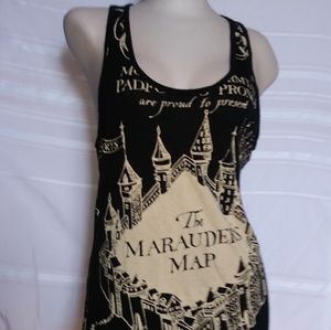 M Harry Potter Mauraders Map tank top